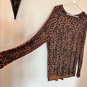 Soft feel Time and Tru Leopard shirt